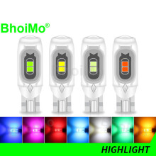 (Crystal Blue-T10-Normale) BhoiMo 2 pezzi LED T10 Strobe Flash W5W Lampadine lampeggianti 194 Targa di parcheggio