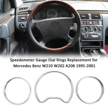 (As show, One size) Speedometer Gauge Dial Rings Replacement for Mercedes Benz W210 W202 A208 1995-2001