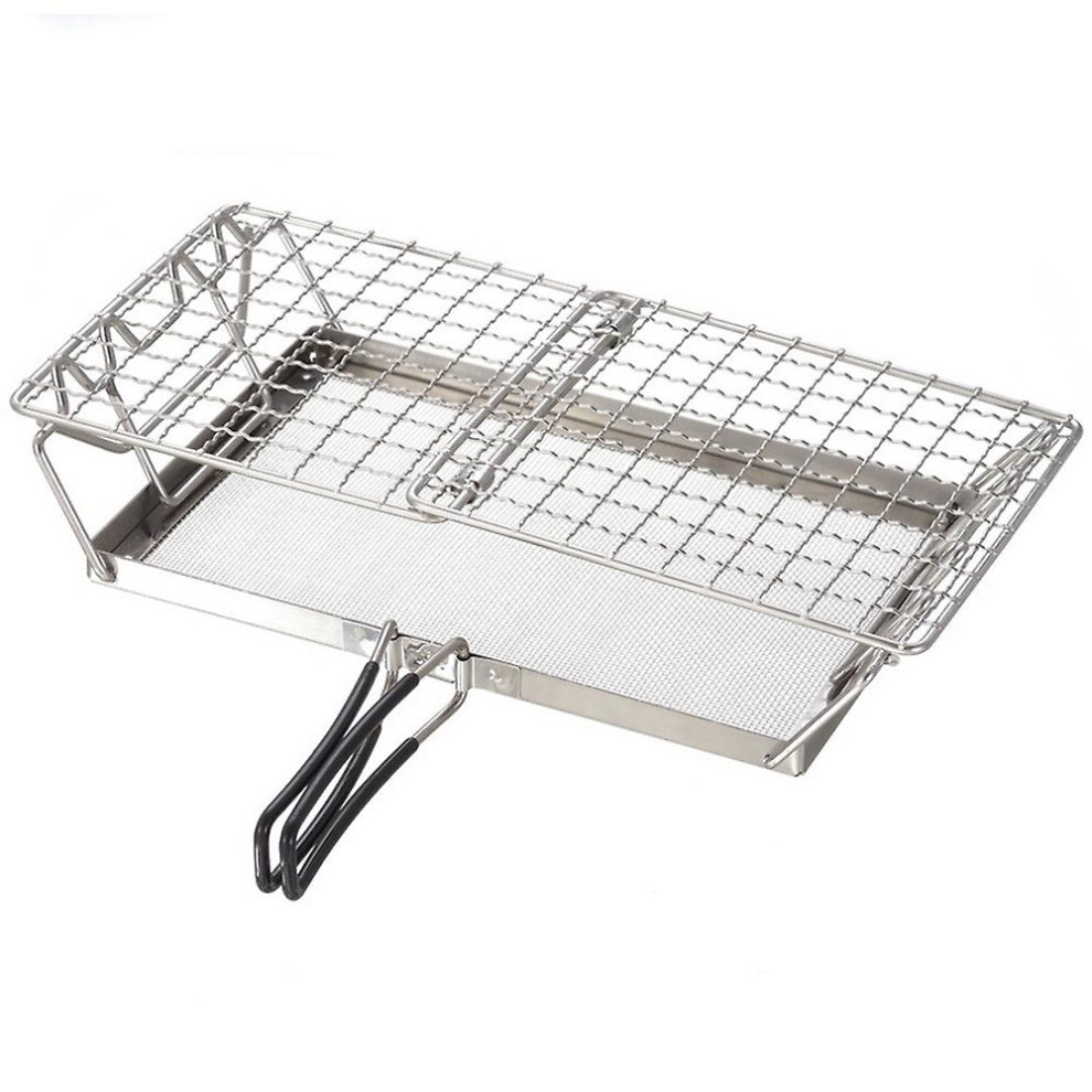 (As Show, One Size) Folding Camp Stove Toaster Stainless Steel Bread Toaster Rack For Camping Backpacking Picnic 6909775547977