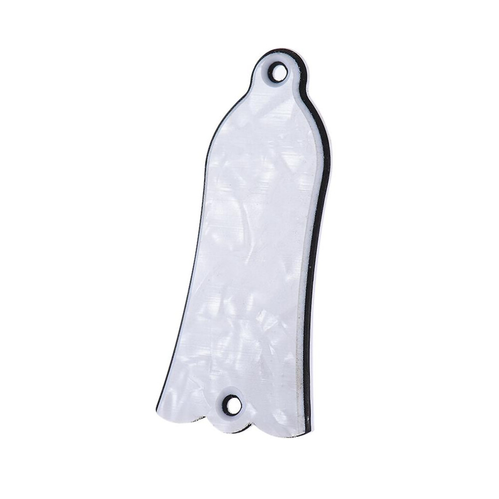 (As show, One size) 2 Holes Bell-shaped Truss Rod Cover Plate Scroll Plate for LP SG Flying V ES Guitar 3 Colors for Opt
