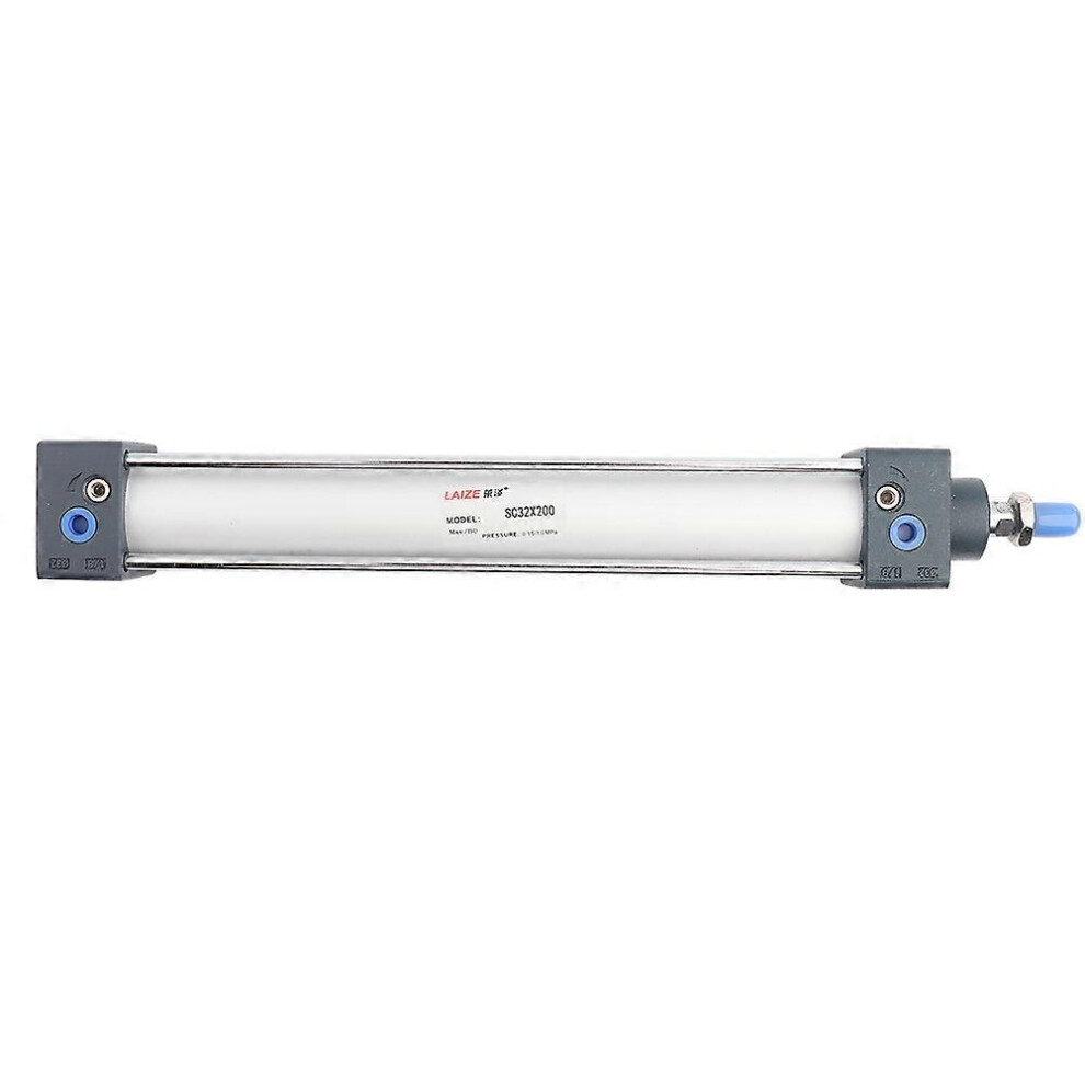 (As Show, One Size) 32Mm Bore 200Mm Stroke Screwed Piston Rod Pneumatic Air Cylinder Dual Action 6909775971727