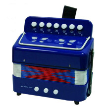 (As show, One size) Accordion Instrument 7 Keys 2 Bass Small Accordion Educational Musical Instrument Christmas Gift Cho