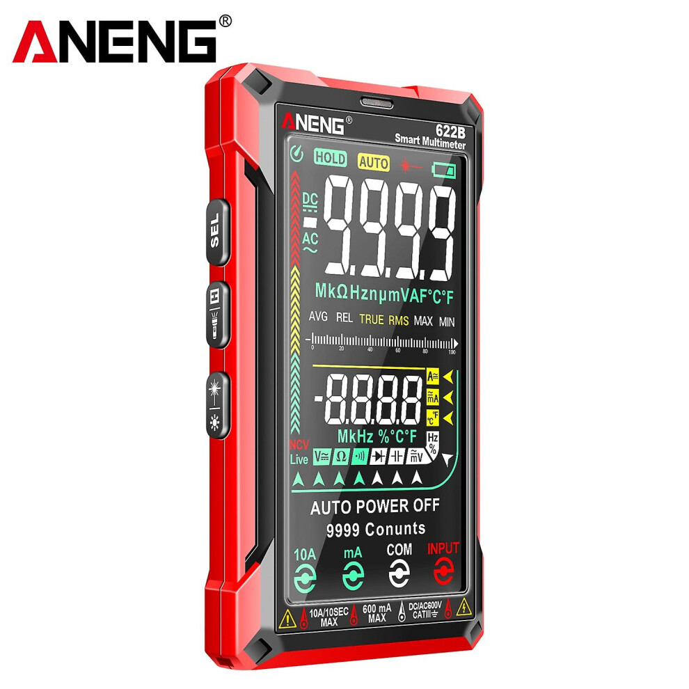 (Style A, One Size) Aneng Digital Multimeter Tester Smart Touch Auto-Ranging 9999 Counts Rechargeable Anti-Burning Ohm A 6909775587027