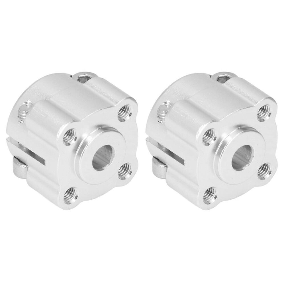 (As Show, One Size) 2Pcs Clamp Collar Double Split 1/4In Round Hole Aluminium Alloy Set Kit For Shaft Clamping 6909775988473
