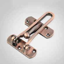 (As show, One size) Engineering zinc alloy anti-theft buckle hotel anti-theft chain buckle home bedroom door latch 2 pack silver