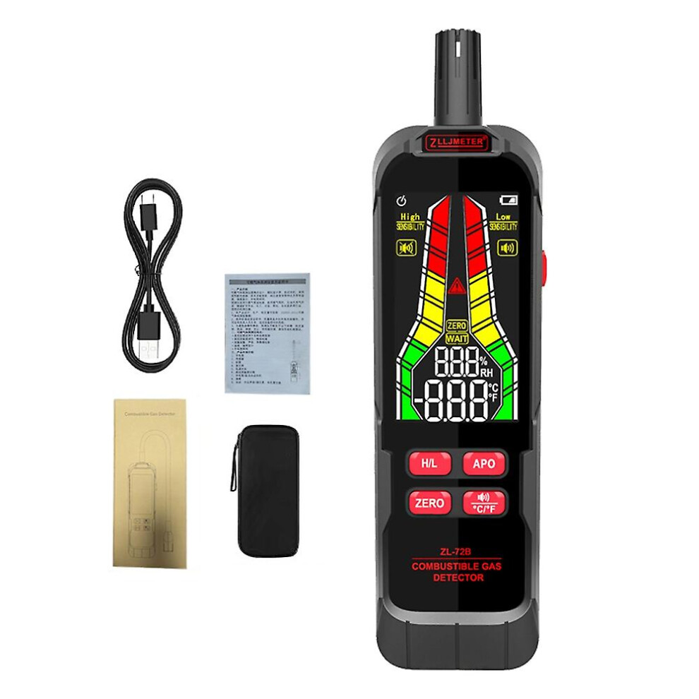 (Zl73b (Charging), One Size) Handheld Combustible Gases Leak Detector Natural Gases Leakage Tester Portable Combustible Gases Con 6909775556917