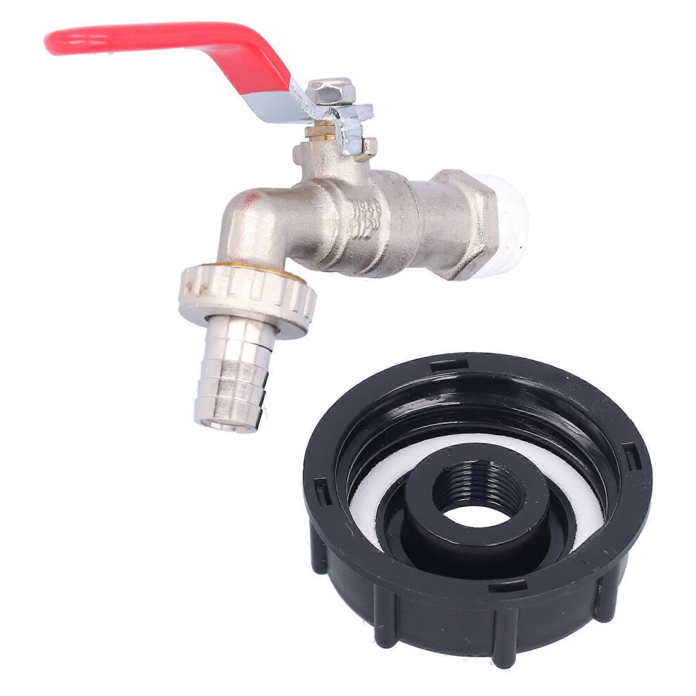 (As Show, One Size) Ibc Tank Tap Adapter G1/2 Brass Coarse Thread Faucet Connector Replacement Valve Fitting 6909775986936