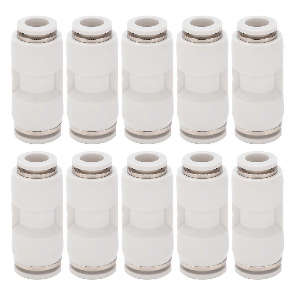 (As Show, One Size) 10Pcs Straight Reducing Connector Quick Release Pnuematic Air Hose Reducer Tube Fittings Whitepg8-4 6909775987698