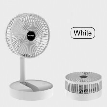 (As show, One size) Foldable Telescopic Fan Wireless Portable Desk Fan USB Rechargeable Built-in Battery 2000mAh Adjusta