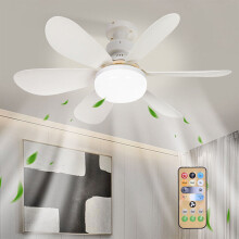 3 Speeds E27 LED Ceiling Fan Light Mount Dimmable With Remote Control