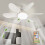 3 Speeds E27 LED Ceiling Fan Light Mount Dimmable With Remote Control 1