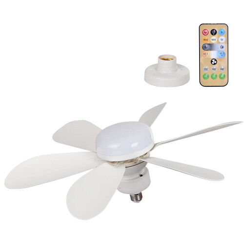 3 Speeds E27 LED Ceiling Fan Light Mount Dimmable With Remote Control 2