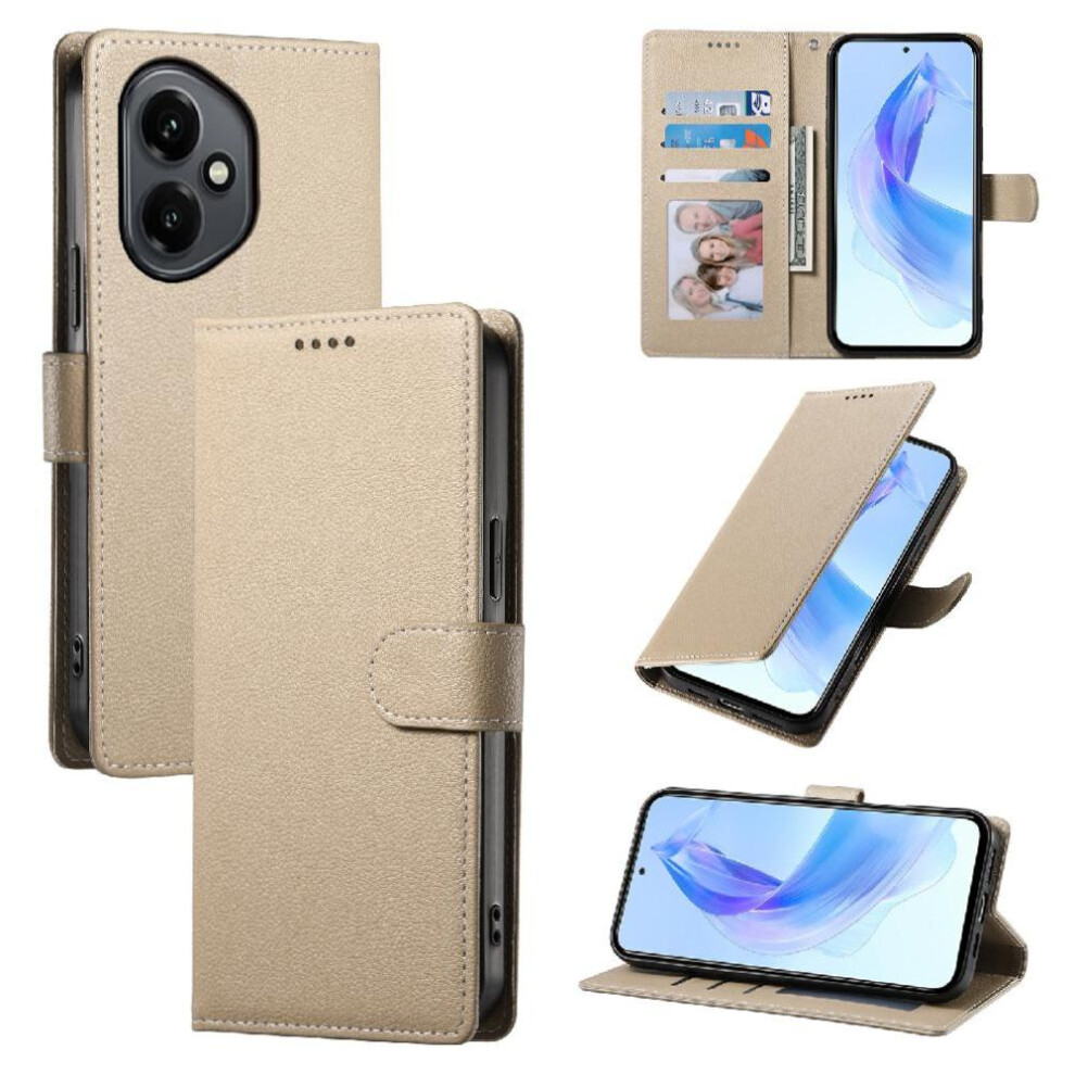 (Khaki ) Case For Honor 400 Shockproof Magnetic Closure Card Slots Daily Use 764563525027