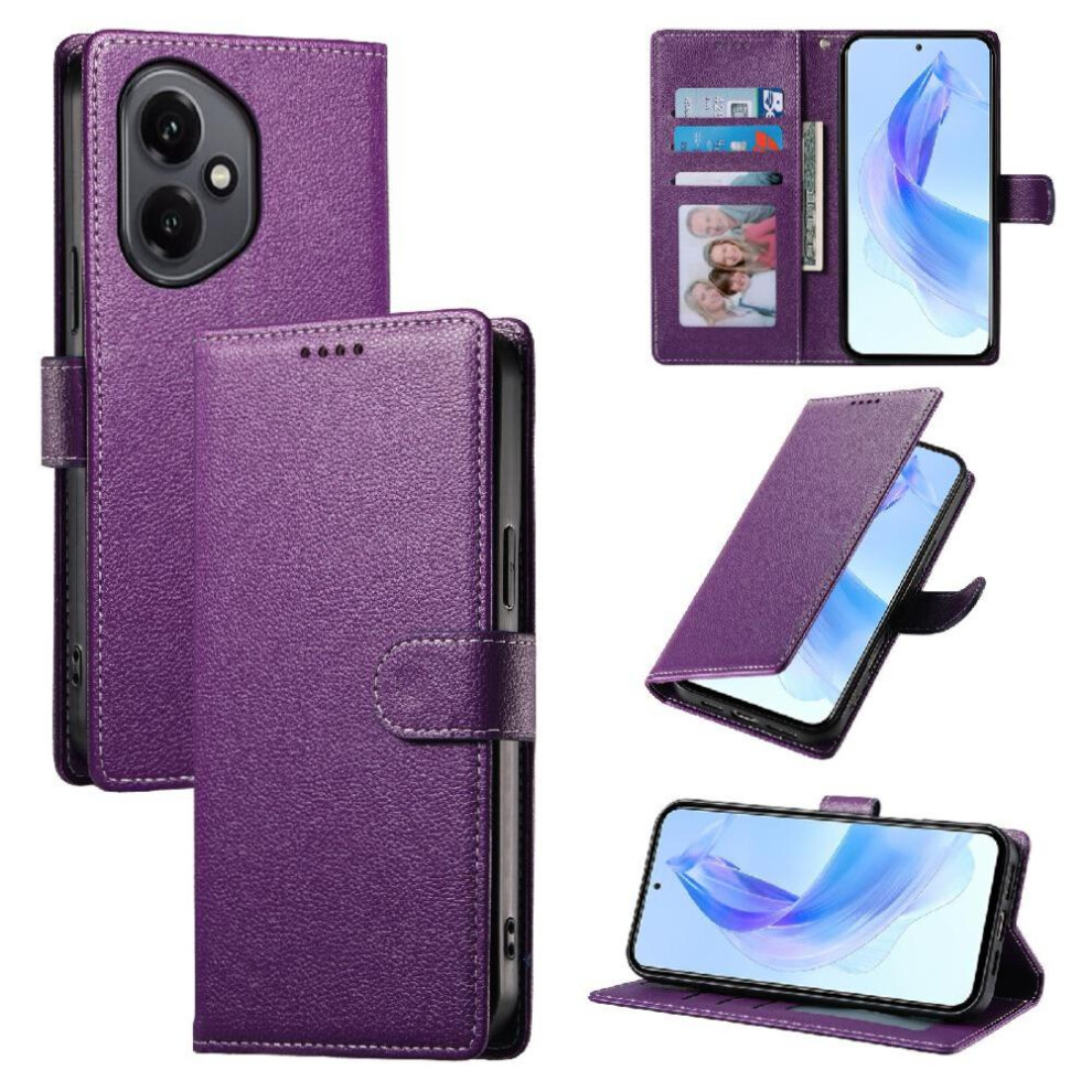 (Purple) Case For Honor 400 Shockproof Magnetic Closure Card Slots Daily Use Purple 764563525010