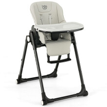 4-in-1 Baby High Chair Foldable Feeding Chair w/ Footrest-Grey