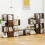 Costway 4-Tier Bookshelf Modern Ladder Style Room Divider-Coffee 6
