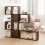 Costway 4-Tier Bookshelf Modern Ladder Style Room Divider-Coffee 9
