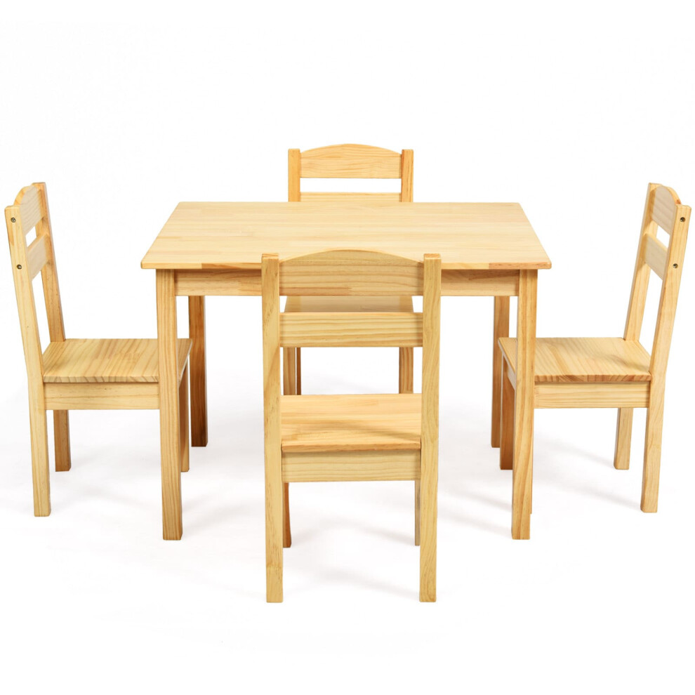 Kids Table & 4 Chairs Set Activity Table Set Wooden Table Furniture