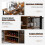 Costway Wine Bar Cabinet 140cm Industrial kitchen Buffet Sideboard with storage 8