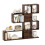 Costway 4-Tier Bookshelf Modern Ladder Style Room Divider-Coffee 11