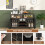 Costway Wine Bar Cabinet 140cm Industrial kitchen Buffet Sideboard with storage 10