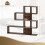 Costway 4-Tier Bookshelf Modern Ladder Style Room Divider-Coffee 5