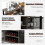 Costway Wine Bar Cabinet 140cm Industrial kitchen Buffet Sideboard with storage 8