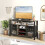 Costway Wine Bar Cabinet 140cm Industrial kitchen Buffet Sideboard with storage 7