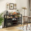 Costway Wine Bar Cabinet 140cm Industrial kitchen Buffet Sideboard with storage 4