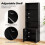 Costway 178cm Bookcase 6-tier Modern Style Storage Cabinet w/Shelves-Black 11