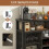 Costway Wine Bar Cabinet 140cm Industrial kitchen Buffet Sideboard with storage 9
