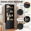 Costway 178cm Bookcase 6-tier Modern Style Storage Cabinet w/Shelves-Black 8
