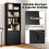 Costway 178cm Bookcase 6-tier Modern Style Storage Cabinet w/Shelves-Black 4
