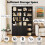 Costway 178cm Bookcase 6-tier Modern Style Storage Cabinet w/Shelves-Black 9