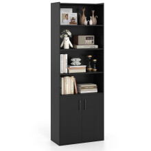 178cm Bookcase 6-tier Modern Style Storage Cabinet w/Shelves-Black