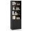 Costway 178cm Bookcase 6-tier Modern Style Storage Cabinet w/Shelves-Black 1