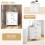 Costway Compact Storage Chest Bedroom Nightstand w/ 3 Drawer-White 5