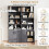 Costway 178cm Bookcase 6-tier Modern Style Storage Cabinet w/Shelves-Grey 11