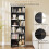 Costway 178cm Bookcase 6-tier Modern Style Storage Cabinet w/Shelves-Grey 7