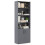 Costway 178cm Bookcase 6-tier Modern Style Storage Cabinet w/Shelves-Grey 1