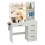 Costway Makeup Vanity Desk Dressing Table with Mirror and Lights-White 1
