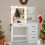 Costway Makeup Vanity Desk Dressing Table with Mirror and Lights-White 8