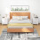 Costway Compact Storage Chest Bedroom Nightstand w/ 3 Drawer-White 7
