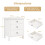 Costway Compact Storage Chest Bedroom Nightstand w/ 3 Drawer-White 3