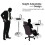 Costway 2Pcs Modern Bar Table Multifunctional Round Pub Table-White 8