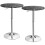 Costway 2Pcs Modern Bar Table Multifunctional Round Pub Table-Black 10