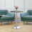 Costway 2Pcs Modern Bar Table Multifunctional Round Pub Table-Black 9