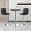 Costway 2Pcs Modern Bar Table Multifunctional Round Pub Table-Black 4