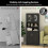 Costway Tall Bathroom Cabinet Large Floor Storage Cabinet-Black 8