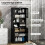 Costway Tall Bathroom Cabinet Large Floor Storage Cabinet-Black 6